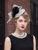 Chic Cosplay Chapeau pour femme en lin ivoire de Toussaint Flapper Déguisements Halloween
