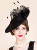 Chic Cosplay Chapeau pour femme en lin noir de Carnaval de film chapeau Déguisements Halloween