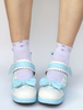 Chic Lolita Chaussures bleu ciel clair avec noeud de polyuréthane / Synthétique street style 6cm Déguisements Halloween