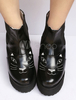 Chic Lolita Chaussures noir imprimé animal à talons épaisstreet style Déguisements Halloween