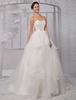 Chic robe mariage princesse organza ivoire Avec traîne