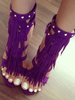 Chic sandales à talons aigus en nubuck avec rivet