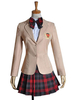 Chihayafuru Cosplay Costume 2021 Ayase Chihaya 4 Pièces Uniforme Scolaire Ensemble Déguisements Halloween