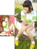 Chihiro Ogino Chihiro Cosplay Costume usage"idien Déguisements Halloween