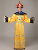 chinois Costume jaune Toussaint Tissu de satin robe Ensemble Déguisements Halloween