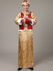 Chinois Costume Rouge En Rayonne De Toussaint En Brocart Robe Ensemble Déguisements Halloween