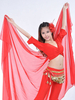 Châle danse orientale tendance; mousseline de soie rouge Déguisements Halloween