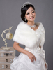 Châle de mariage nuptiale blanche tendance fausse fourrure