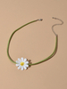 Choker Colliers Daisy Flower Faux Suede Women Jewelry