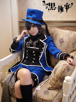 Ciel Phantomhive Cosplay Costume Black Butler Avec Accessoires Costume Bleu Déguisements Halloween Toussaint