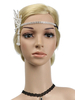 Clapet Coiffes Strass Femmes Années 1920 Grand Gatsby Bandeau Rétro Cheveux Accessoires Déguisements Halloween