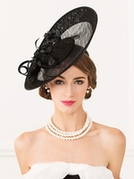Clapet Costume chapeau fleurs noires strass Decor lin Costume rétro bandeau chapeau Déguisements Halloween