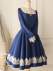 Classic Lolita Victoria laine Vintage perles robe manches longues Halloween