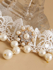 Classique Lolita Choker Perle Perle Dentelle Lolita Blanc Collier Déguisements Halloween