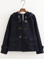 Classique Lolita Manteaux Dark Navy Synthétique Manteau Synthétique hiver Lolita Outwears Déguisements Halloween