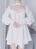 Classique Lolita OP Robe bowknot Cut Out manches longues Lolita Une Robes Piece Déguisements Halloween
