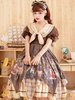 Classique Lolita OP Robe Chemist manches courtes arcs Lolita Une Pièce Robes et KC
