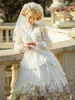 Classique Lolita OP Robe Dentelle À Volants Blanche Lolita Robe Une Pièce Déguisements Halloween