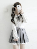 Classique Lolita Outfit Blouse Lolita à volants avec jupe plissée Déguisements Halloween