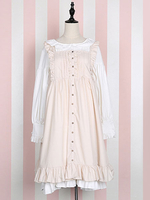 Classique Lolita Outfits Bourgogne manches longues Turndown col robe à volants avec jupe pull Déguisements Halloween