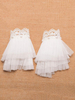Classique Lolita Poignets Lace Tulle Ruffles Layered Blanc Lolita Accessoires Déguisements Halloween