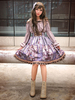 Classique Lolita Robe JSK Vintage imprimé coton dos croisé Lolita Jumper Skirt Déguisements Halloween