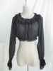 Classique Lolita Top Ruffle en mousseline de soie Lolita Blouse Déguisements Halloween