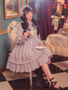 Classique Lolita Une Pièce Robe Couleur Unie à Manches Longues Vintage Déguisements Halloween