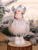 Cloche de Noël argentée en fibre de polyester Costumes de vacances de Noël Accessoires