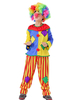 Clown Carnaval Cirque Costume Jaune Unisexe Pantalon Haut Perruque Ensemble Halloween Déguisement