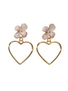 Coeur Boucles Doreilles Fleurs Bijoux Femme