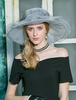 coffure/chapeau rétro de cosplay de fêtes de fête en organza en Rayonne chapeau gris claire pour adultes pour femme Déguisements Halloween