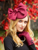 coffure/chapeau rétro de fête de fêtes en taffetas en satin chapeau bordeaux pour adultes pour femme Déguisements Halloween
