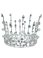 Coiffe De Mariage Chapeaux Rétro Couronne Accessoire Perle Strass Accessoires De Cheveux De Mariée
