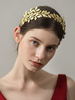 Coiffe de mariage de couronne de diadème doré Accessoires de cheveux de mariée