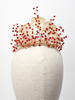 Coiffe de mariage de couronne de diadème rouge Accessoires de cheveux de mariée