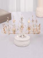 Coiffe de mariage diadème en métal strass accessoires de cheveux de mariée