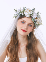 Coiffe de mariage en velours côtelé Accessoires pour cheveux de mariée