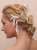 Coiffe de mariage plume accessoires de cheveux de mariée