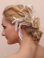 Coiffe de mariage plume accessoires de cheveux de mariée