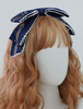 Coiffe Lolita Accessoires de cheveux Lolita en fibre de polyester bleu marine Bowknot