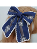 Coiffe Lolita Bandeau en fibre de polyester bleu marine Bowknot Accessoires pour cheveux Lolita