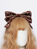 Coiffe Lolita bordeaux gros lacet noeud satin chapeaux"idien décontracté Lolita accessoires de cheveux