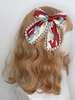 Coiffe Lolita Bourgogne Lacet Noeud Polyester Fibre Chapeaux Bandeau Lolita