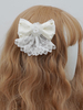 Coiffe Lolita en fibre de polyester blanche arcs tête fleur accessoires de cheveux Lolita