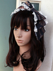 Coiffe lolita imprimée en coton avec noeud Déguisements Halloween
