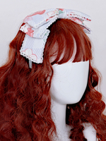 Coiffe Lolita Light Sky Blue Polyester Fiber Headband Bowknot Lolita Hair Accessories
