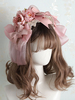 Coiffe Sweet Lolita Noeuds en fibre de polyester rose Bow Headwear Bandeau Lolita