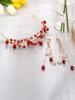 Coiffes Accessoires de cheveux de mariée rouge perle de mariage