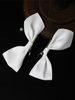 Coiffes blanches Bowknots Pinces à cheveux Accessoires de cheveux en tissu satiné Accessoire de mariage